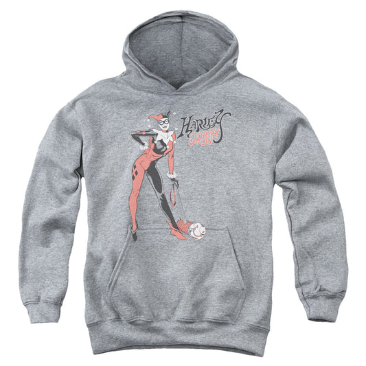 DC Comics Harley Hammer Kids Youth Hoodie Athletic Heather