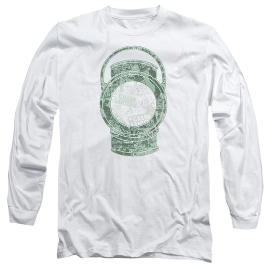 DC Comics Lantern Cover Mens Long Sleeve Shirt White