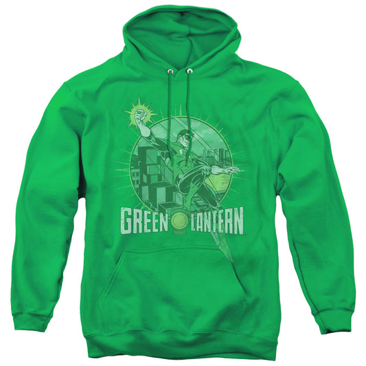 DC Comics City Power Mens Hoodie Kelly Green
