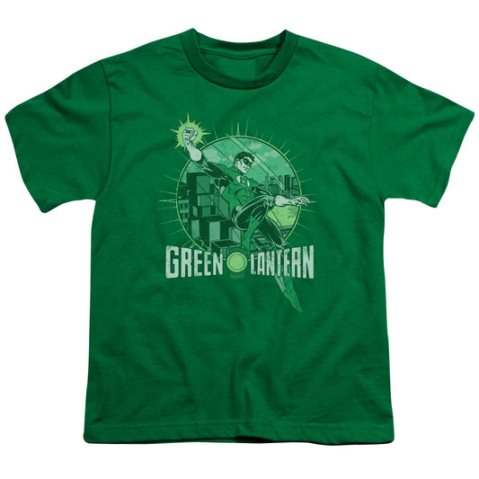 DC Comics City Power Kids Youth T Shirt Kelly Green