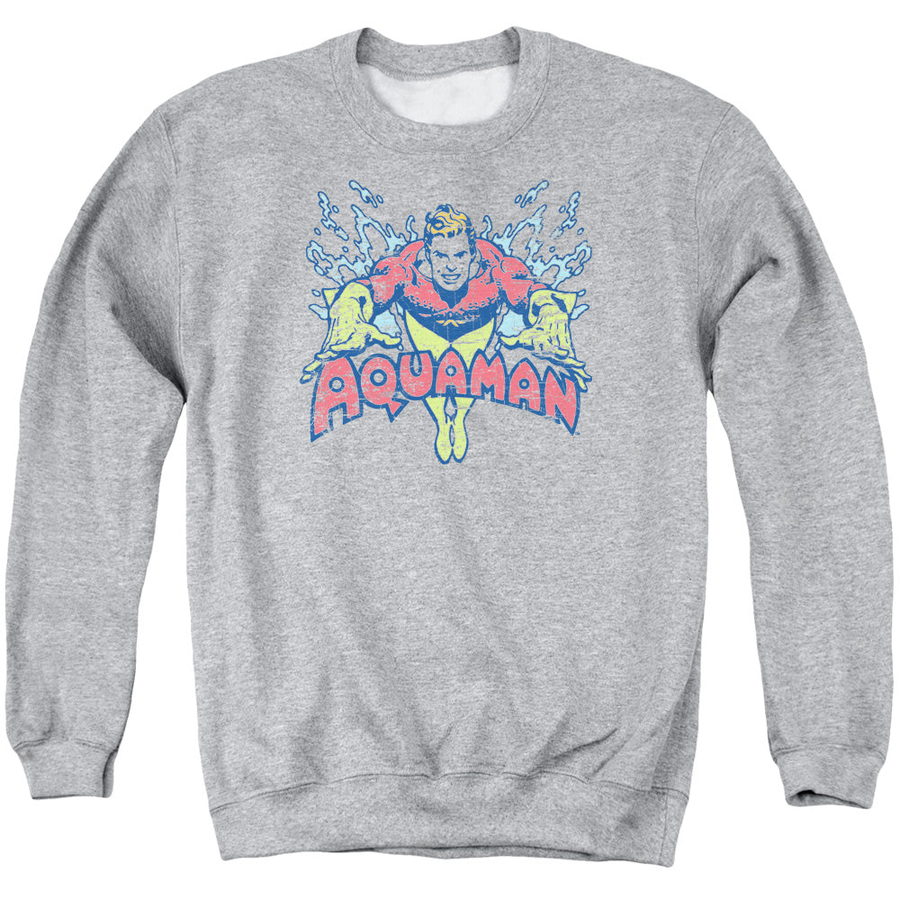 DC Comics Splish Splash Mens Crewneck Sweatshirt Athletic Heather