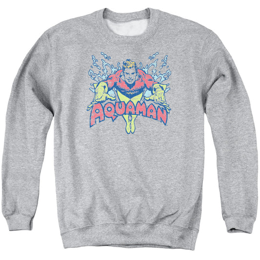 DC Comics Splish Splash Mens Crewneck Sweatshirt Athletic Heather