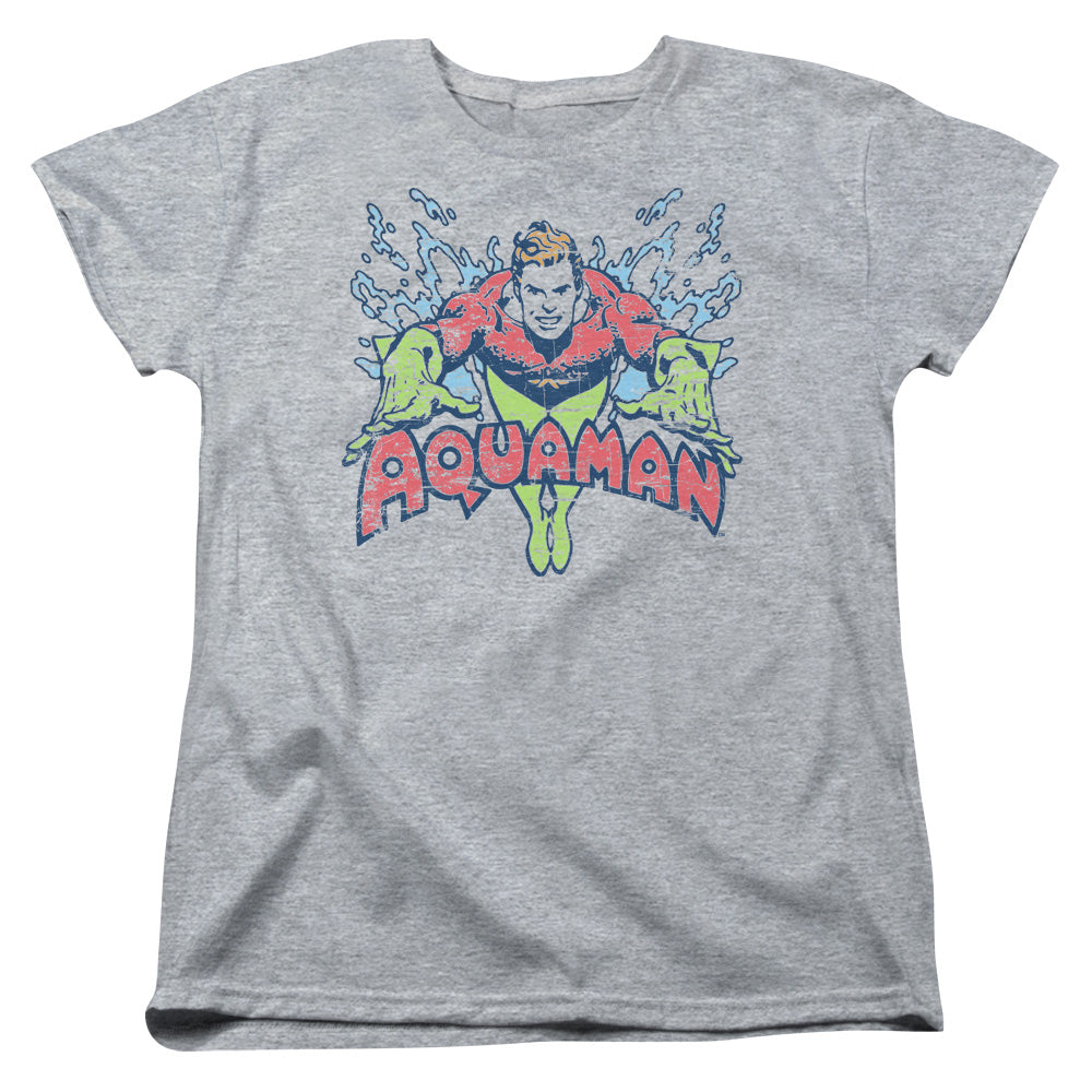 DC Comics Splish Splash Womens T Shirt Athletic Heather