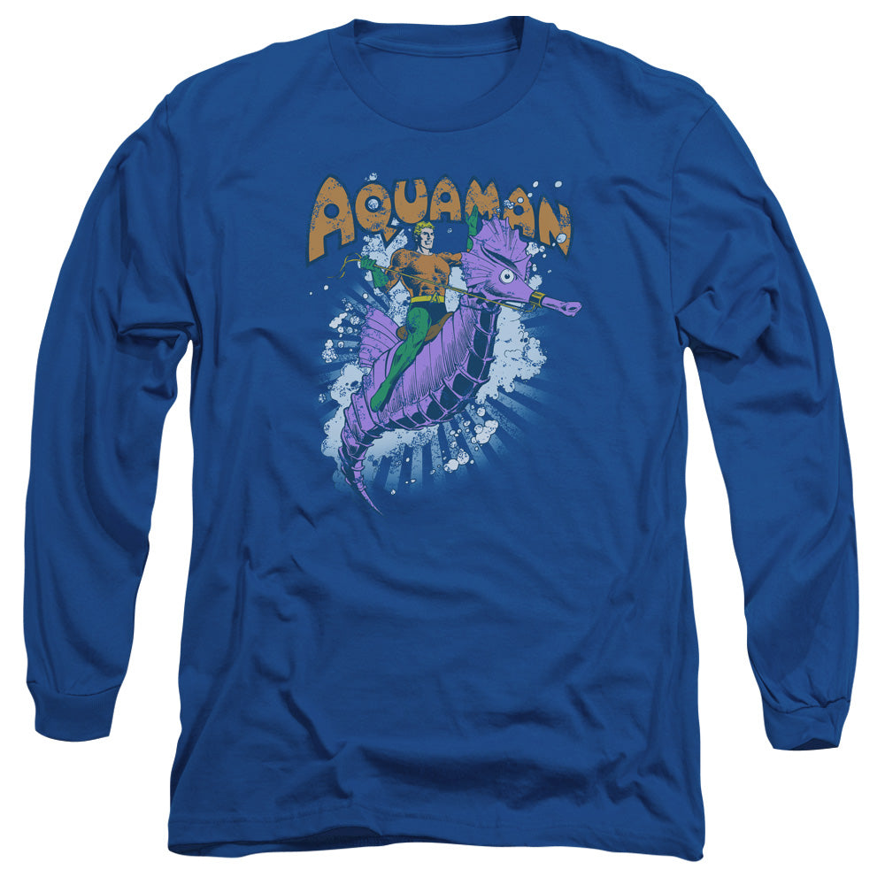 DC Comics Ride Free Mens Long Sleeve Shirt Royal Blue