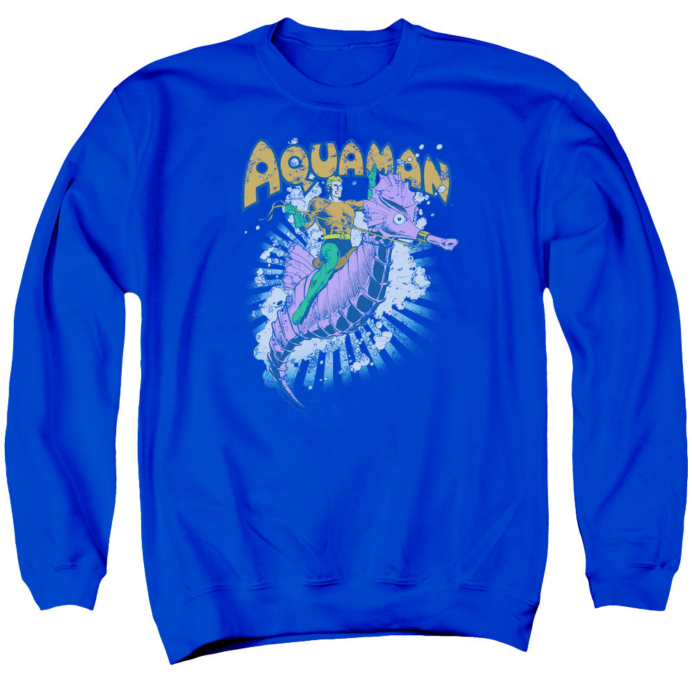 DC Comics Ride Free Mens Crewneck Sweatshirt Royal Blue