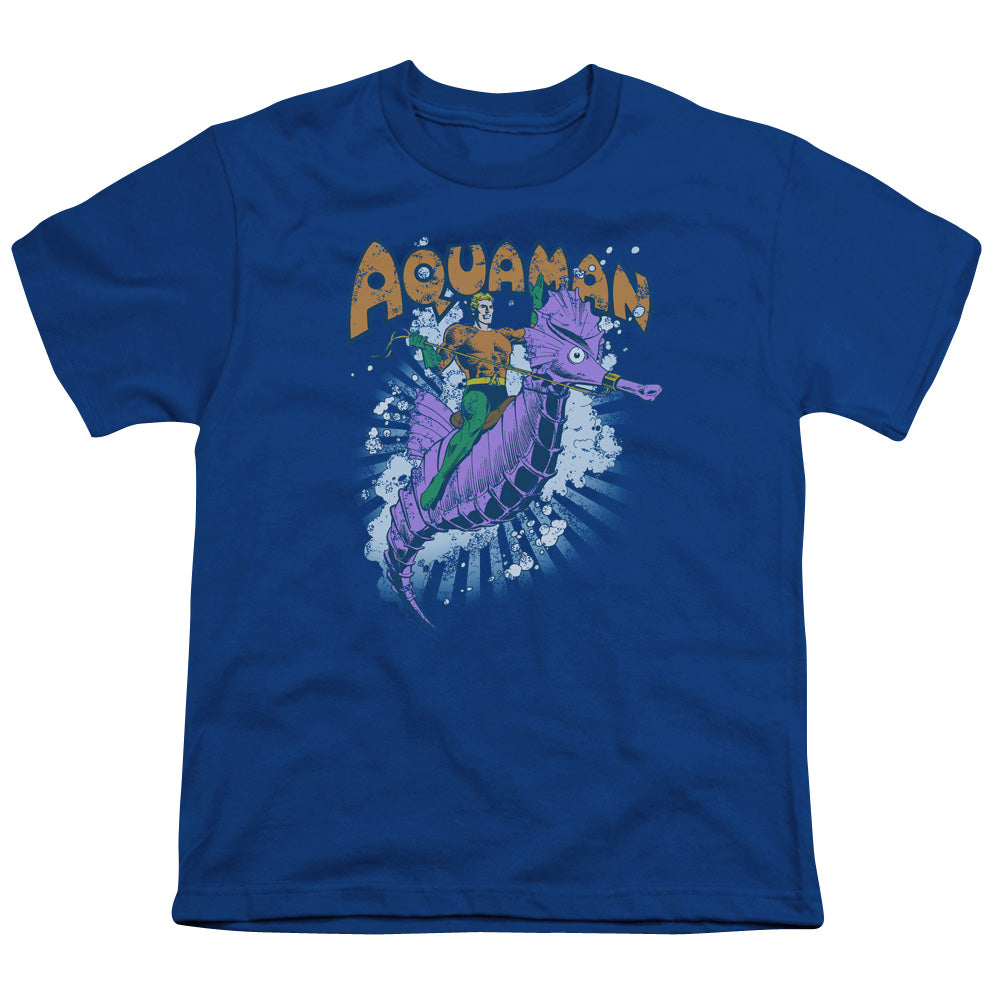 DC Comics Ride Free Kids Youth T Shirt Royal Blue