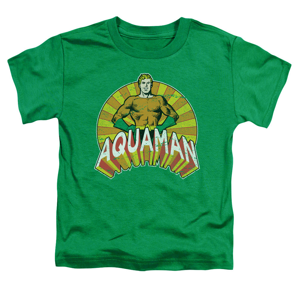 DC Comics Arms Akimbo Toddler Kids Youth T Shirt Kelly Green