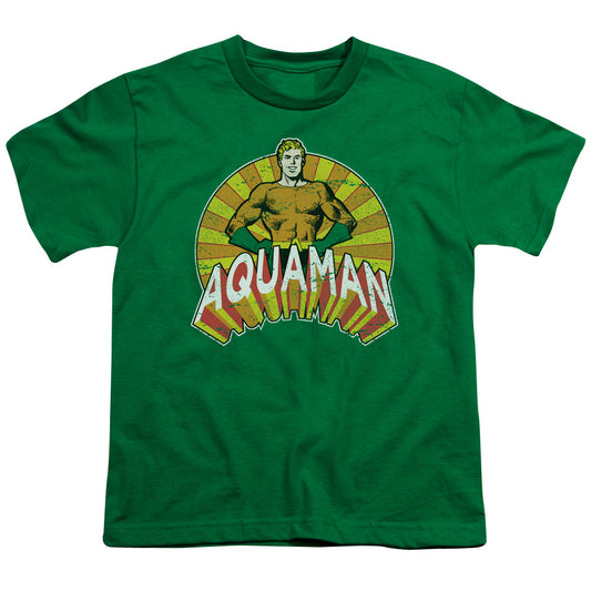DC Comics Arms Akimbo Kids Youth T Shirt Kelly Green
