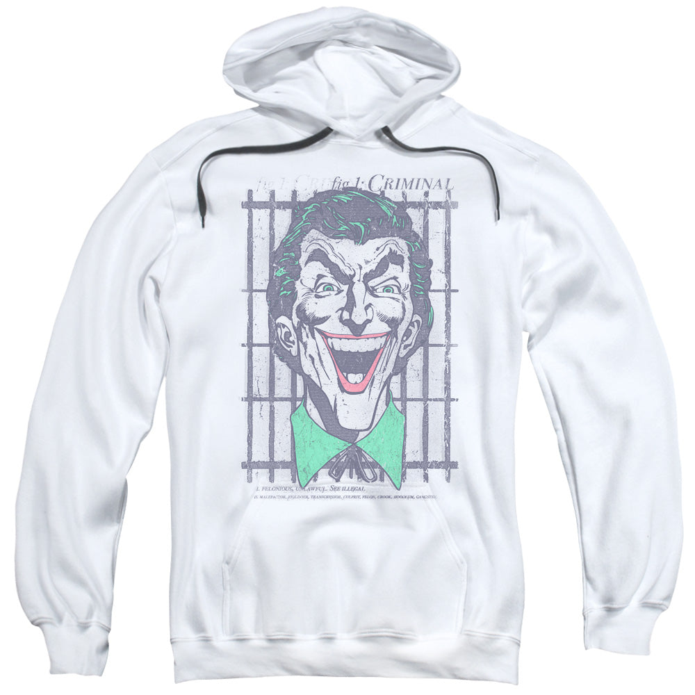 DC Comics Criminal Mens Hoodie White