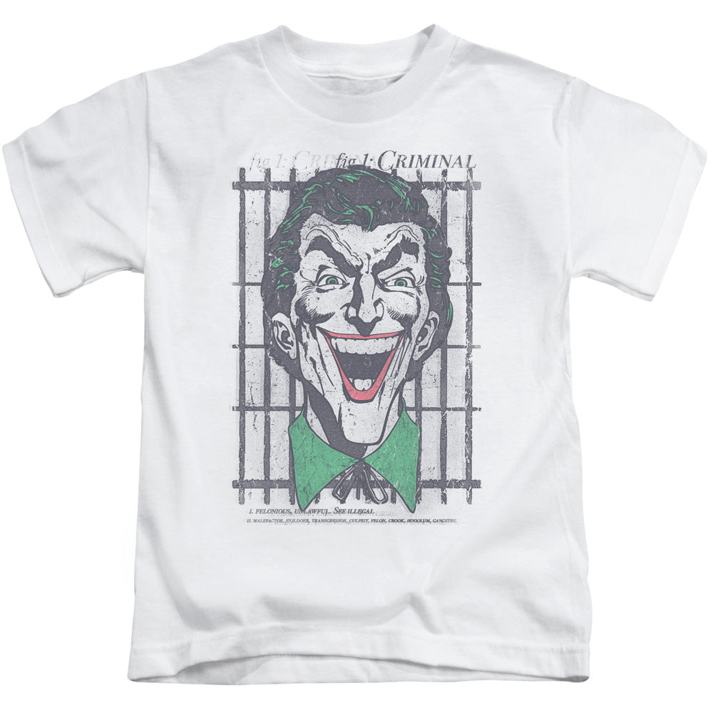 DC Comics Criminal Juvenile Kids Youth T Shirt White 