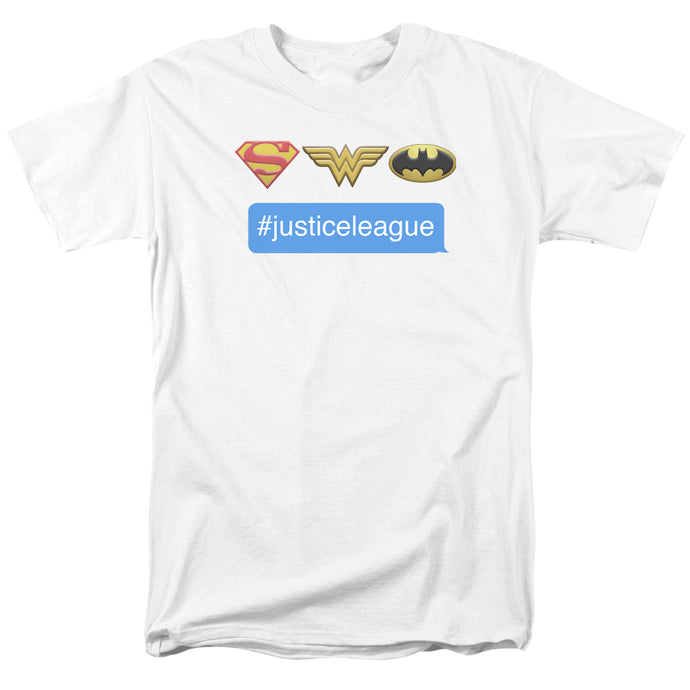 DC Comics Hashtag Justice League Mens T Shirt White