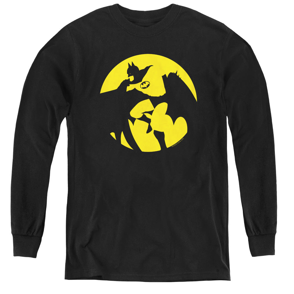 DC Comics Batman Spotlight Long Sleeve Kids Youth T Shirt Black