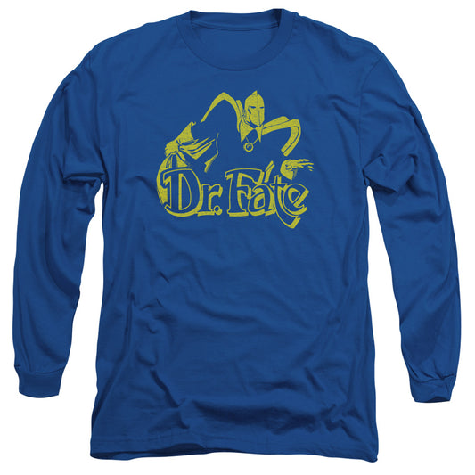 DC Comics One Color Fate Mens Long Sleeve Shirt Royal Blue