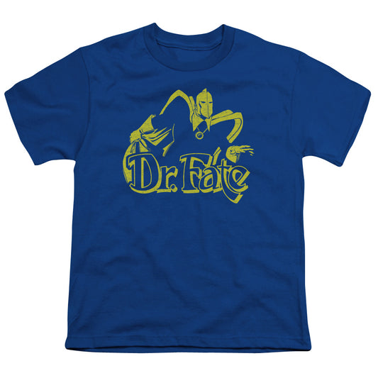 DC Comics One Color Fate Kids Youth T Shirt Royal Blue
