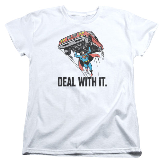 DC Comics Deal With It Womens T Shirt White