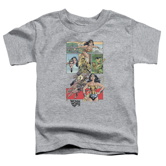 Wonder Woman WW75 Comic Page Toddler Kids Youth T Shirt Athletic Heather