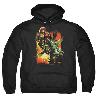 Jla Green Arrow #1 Mens Hoodie Black Officially Licensed