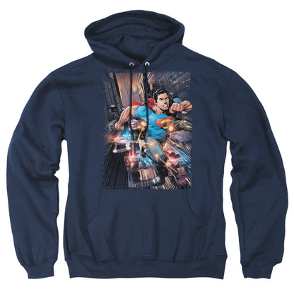 Superman Action Comics #1 Mens Hoodie Navy