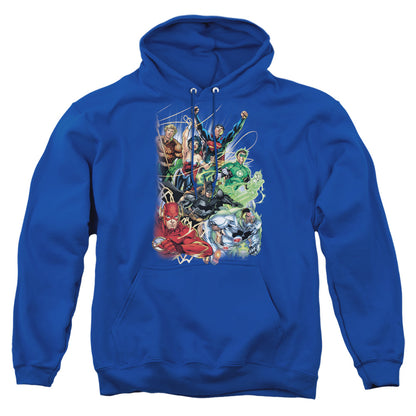Jla Justice League #1 Mens Hoodie Royal Blue Officially Licensed