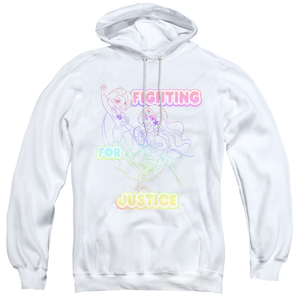 Dc Superhero Girls Fighting for Justice Mens Hoodie White