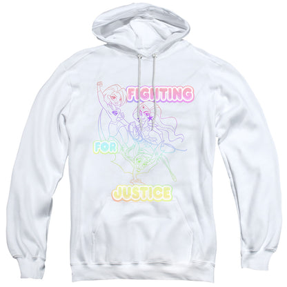 Dc Superhero Girls Fighting for Justice Mens Hoodie White
