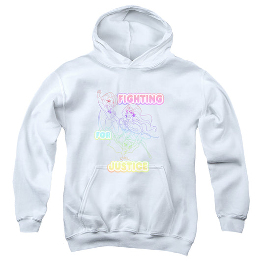 Dc Superhero Girls Fighting for Justice Kids Youth Hoodie White