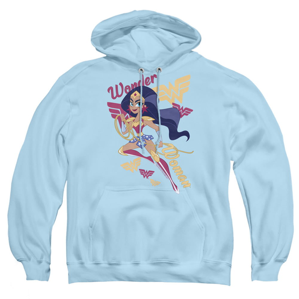 Dc Superhero Girls Wonder Woman Mens Hoodie Light Blue Officially Licensed