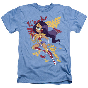 Dc Superhero Girls Wonder Woman Heather Mens T Shirt Light Blue