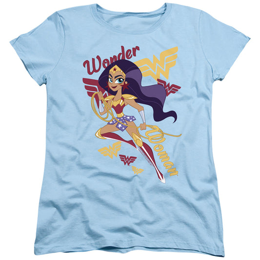Dc Superhero Girls Wonder Woman Womens T Shirt Light Blue