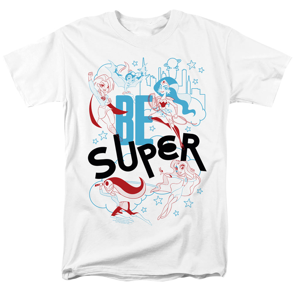 DC Comics Superhero Girls Be Super Mens T Shirt White