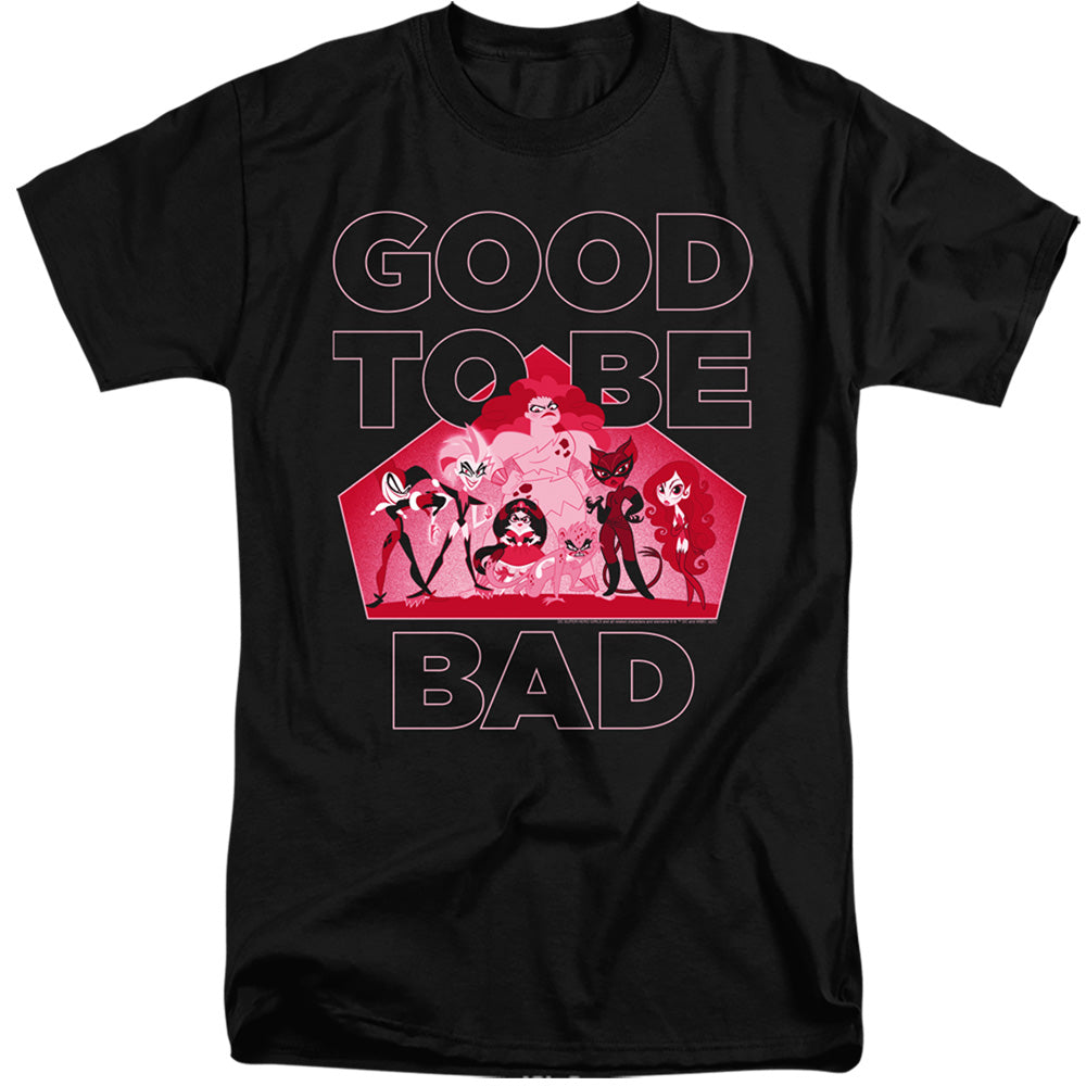 Dc Superhero Girls Good to Be Bad Mens Tall T Shirt Black