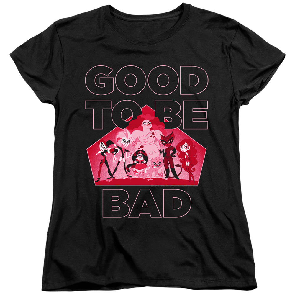 Dc Superhero Girls Good to Be Bad Womens T Shirt Black