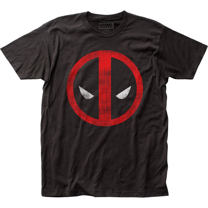 Deadpool Distressed Logo Mens T Shirt Black