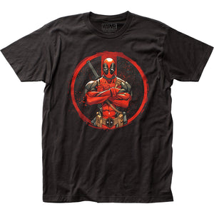 Deadpool Crossed Mens T Shirt Black