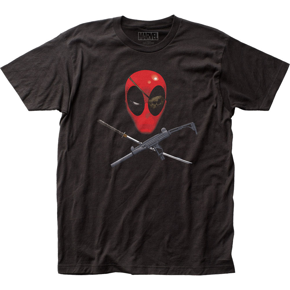 Deadpool Eyepatch Mens T Shirt Black