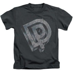 Deep Purple DP Logo Juvenile Kids Youth T Shirt Charcoal