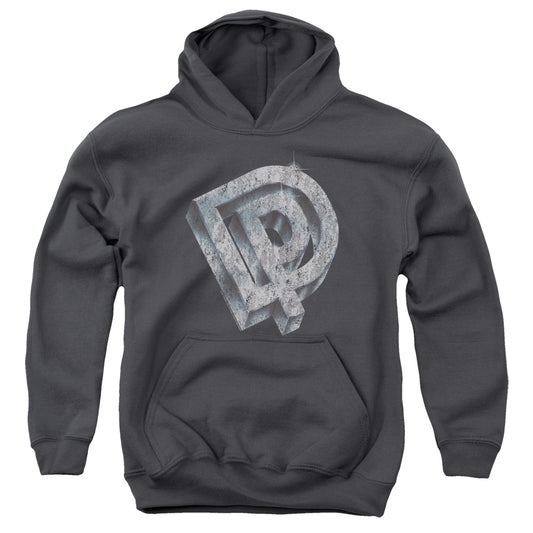 Deep Purple DP Logo Kids Youth Hoodie Charcoal