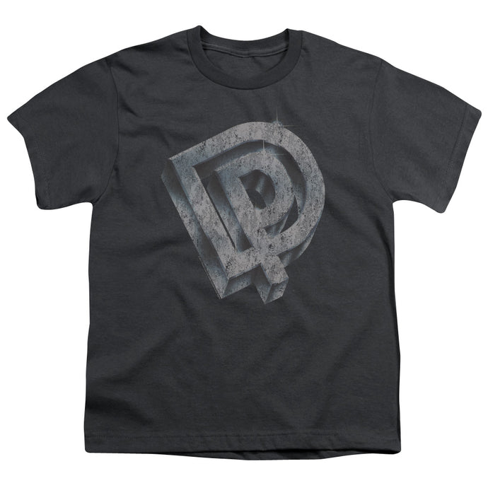 Deep Purple DP Logo Kids Youth T Shirt Charcoal