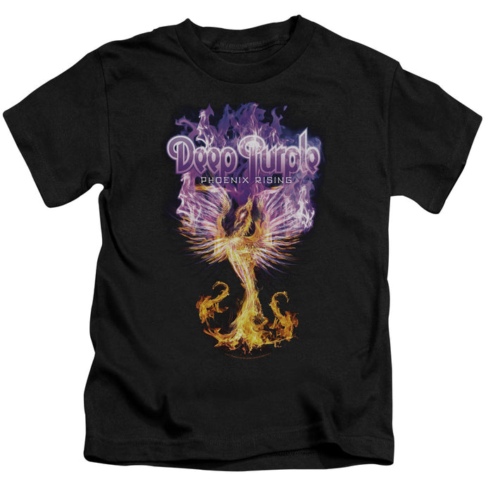 Deep Purple Phoenix Rising Juvenile Kids Youth T Shirt Black