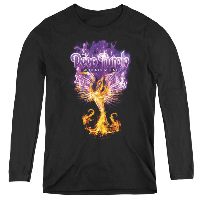 Deep Purple Phoenix Rising Womens Long Sleeve Shirt Black