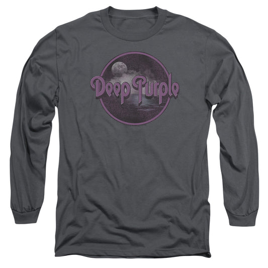 Deep Purple Smoke On The Water Mens Long Sleeve Shirt Charcoal