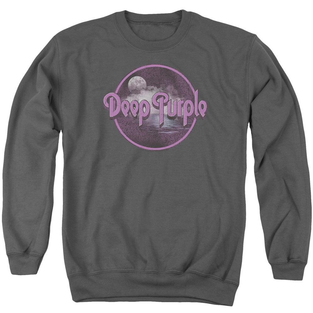 Deep Purple Smoke On The Water Mens Crewneck Sweatshirt Charcoal