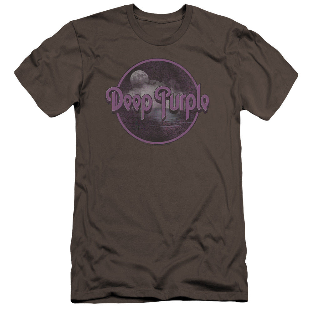 Deep Purple Smoke On The Water Premium Bella Canvas Slim Fit Mens T Shirt Charcoal