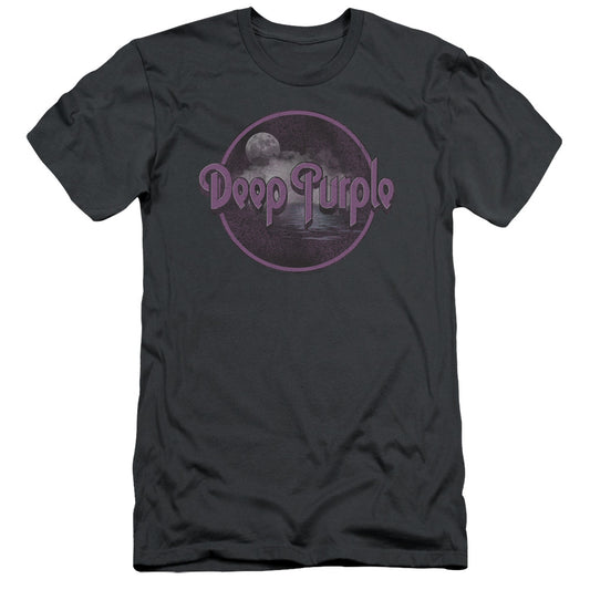 Deep Purple Smoke On The Water Slim Fit Mens T Shirt Charcoal