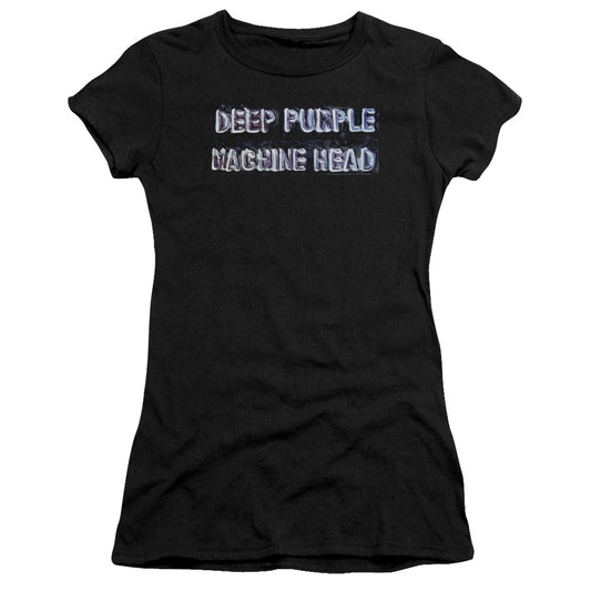 Deep Purple Machine Head Junior Sheer Cap Sleeve Womens T Shirt Black