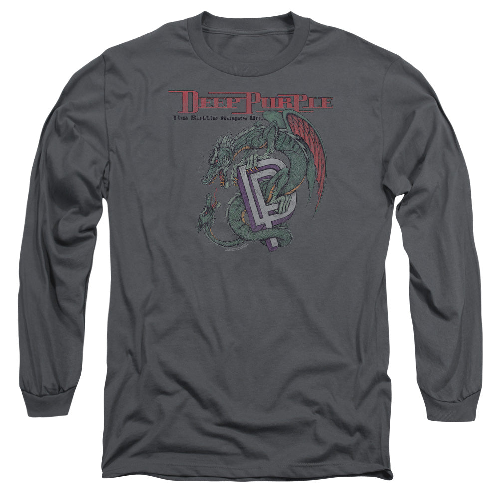 Deep Purple The Battle Rages On Mens Long Sleeve Shirt Charcoal