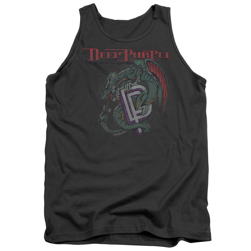 Deep Purple The Battle Rages On Mens Tank Top Shirt Charcoal