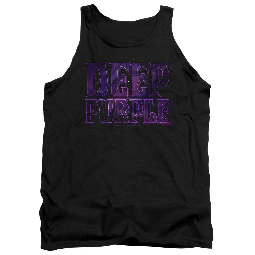 Deep Purple Spacey Mens Tank Top Shirt Black