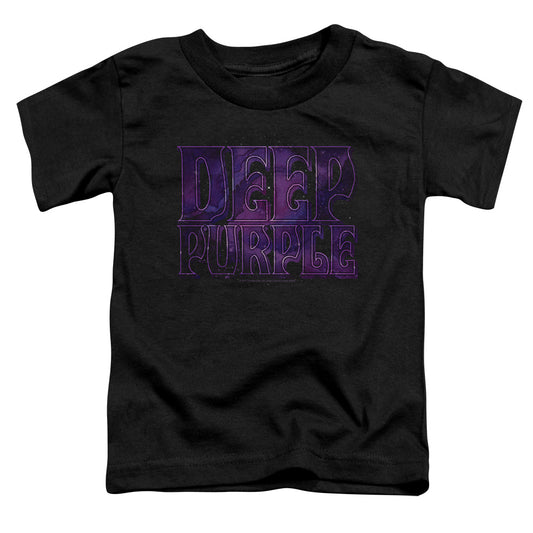 Deep Purple Spacey Toddler Kids Youth T Shirt Black