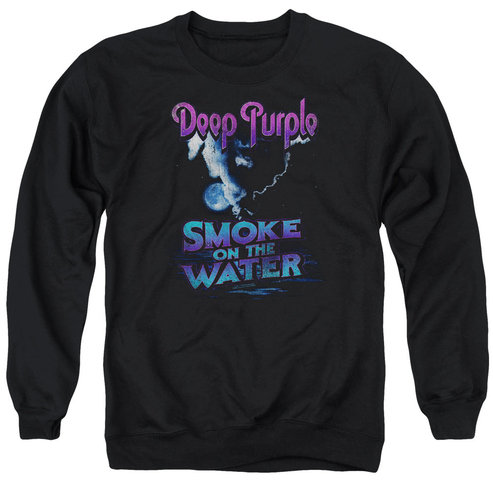 Deep Purple Smokey Water Mens Crewneck Sweatshirt Black